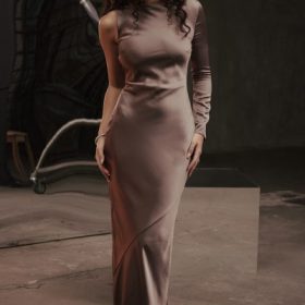 Catiana Smoke One Sleeve Maxi Dress - Image 6