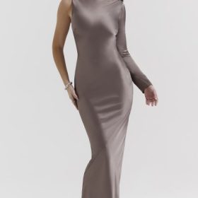 Catiana Smoke One Sleeve Maxi Dress - Image 8