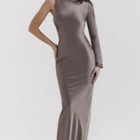 Catiana Smoke One Sleeve Maxi Dress - Image 9