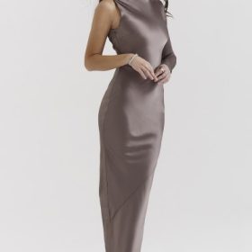 Catiana Smoke One Sleeve Maxi Dress - Image 10