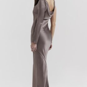 Catiana Smoke One Sleeve Maxi Dress - Image 11