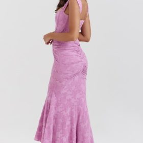 Cesca Rose Pink Floral Maxi Dress - Image 10