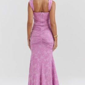 Cesca Rose Pink Floral Maxi Dress - Image 11