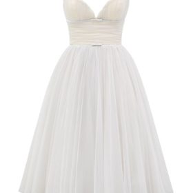 Countess French Dove Tulle Midi Dress - Image 2