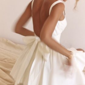 Florianne Ivory Bow Mini Dress