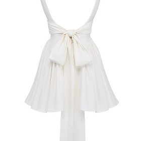 Florianne Ivory Bow Mini Dress - Image 4