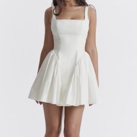 Florianne Ivory Bow Mini Dress - Image 9