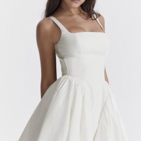 Florianne Ivory Bow Mini Dress - Image 10
