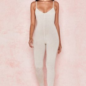 Zahara Milk Marl Low Back Jumpsuit - Image 5