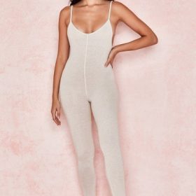 Zahara Milk Marl Low Back Jumpsuit - Image 7