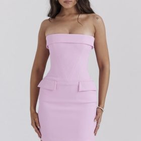 Naia Cotton Candy Strapless Mini Dress - Image 5