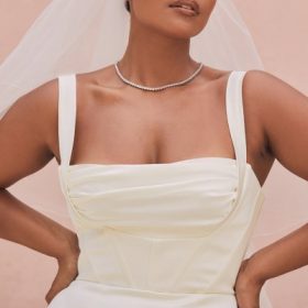 Francoise Ivory Balconette Corset Bridal Gown - Limited Edition - Image 6