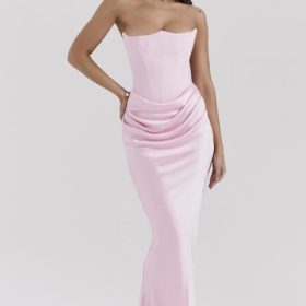 Persephone Rose Shadow Strapless Corset Maxi Dress - Image 6