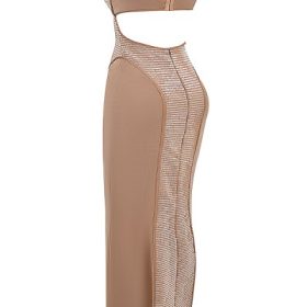 Bonita Cafe Au Lait Sequin Maxi Dress - Image 3