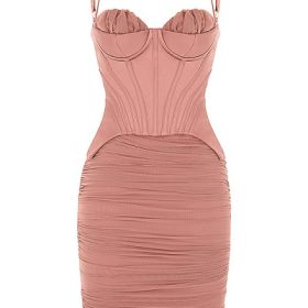 Talya Antique Rose Corset Midi Dress - Image 2