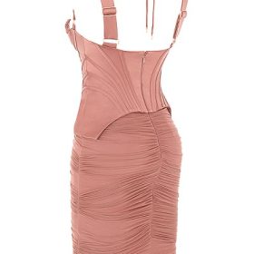 Talya Antique Rose Corset Midi Dress - Image 3