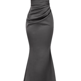 Fleur Shadow Satin Strapless Gown - Image 2