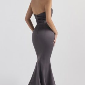 Fleur Shadow Satin Strapless Gown - Image 10