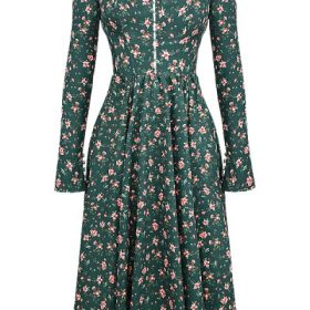 Delia Green Floral Print Midi Dress - Image 2