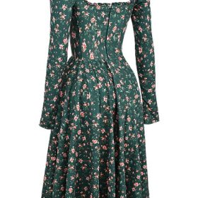 Delia Green Floral Print Midi Dress - Image 3