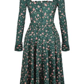 Delia Green Floral Print Midi Dress - Image 4