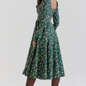 Delia Green Floral Print Midi Dress - Image 11