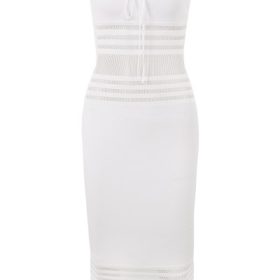 Gia Ivory Dainty Knit Midi Dress - Image 2