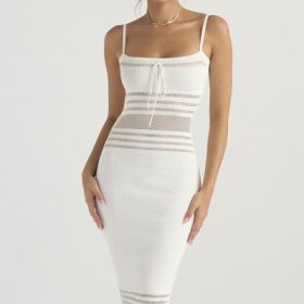 Gia Ivory Dainty Knit Midi Dress - Image 5