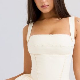 Honor Buttermilk Ribbon Detailed Mini Dress - Image 7