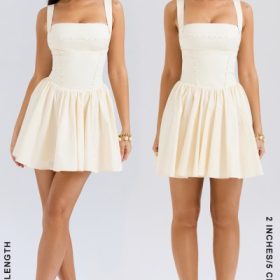 Honor Buttermilk Ribbon Detailed Mini Dress - Image 11