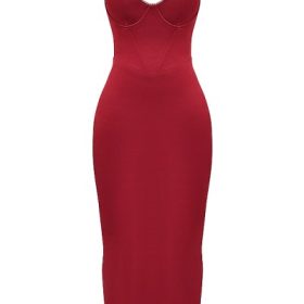 Stefania Ruby Corset Maxi Dress - Image 2