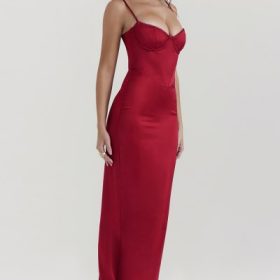 Stefania Ruby Corset Maxi Dress - Image 10