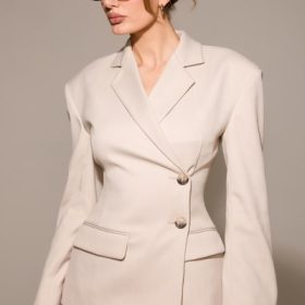 Hudson Beige Hourglass Blazer