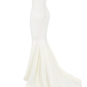 Giselle Ivory Satin Strapless Bridal Gown - Image 3