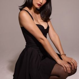 Bunny Black Twill Mini Dress