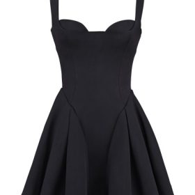 Bunny Black Twill Mini Dress - Image 2