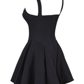 Bunny Black Twill Mini Dress - Image 3