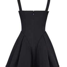 Bunny Black Twill Mini Dress - Image 4