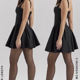 Bunny Black Twill Mini Dress - Image 14