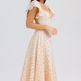 Amaya Cream Tea Broderie Anglais Midi Dress - Image 10