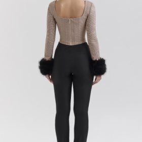 Antonia Brown Puppytooth Corset Top - Image 2