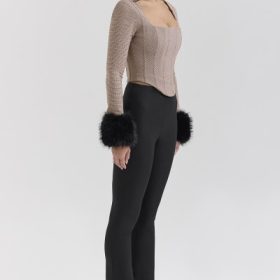 Antonia Brown Puppytooth Corset Top - Image 6