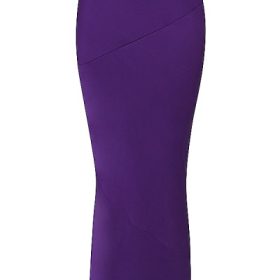 Colette Grape Satin Low Waist Midi Skirt - Image 2