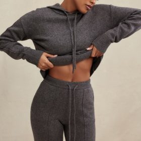 Jionni Charcoal Cashmere Blend Hoodie