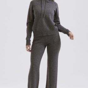 Jionni Charcoal Cashmere Blend Hoodie - Image 6