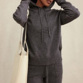 Jionni Charcoal Cashmere Blend Hoodie - Image 12