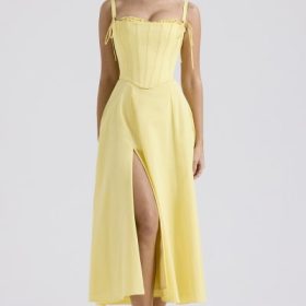 Clarabelle Sunshine Cotton Midi Sundress - Image 5