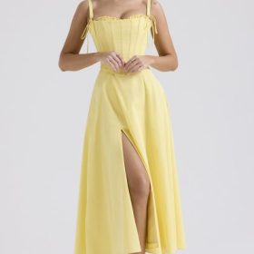 Clarabelle Sunshine Cotton Midi Sundress - Image 7