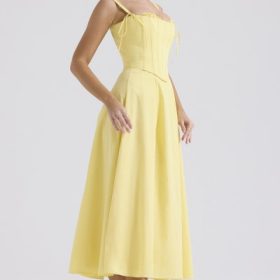 Clarabelle Sunshine Cotton Midi Sundress - Image 8