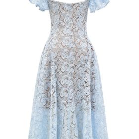 Austen Bluebell Floral Lace Midi Dress - Image 4